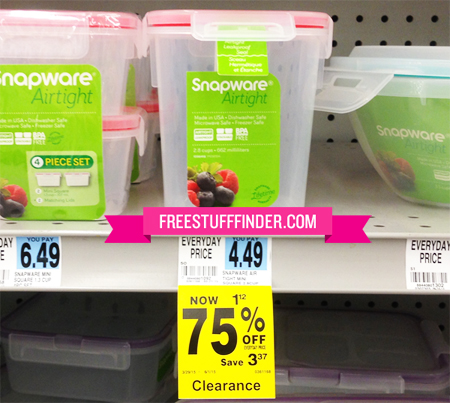 Possible $0.12 (Reg $4.49) Snapware at Rite Aid Today Only!