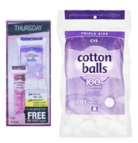 Free CVS Cotton Balls, Swabs + Other Cotton Products at CVS (Today Only)