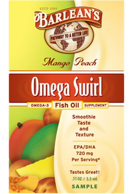 Free Sample Barlean’s Mango Peach Fish Oil Omega Swirl