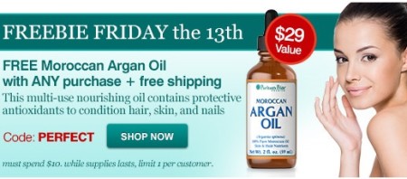 Free Moroccan Argan Oil w/ $10 Purchase + Free Shipping