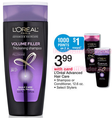 $0.74 (Reg $5) L'Oreal Advanced Hair Care at Walgreens