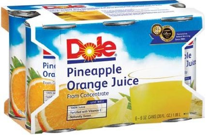 $1.18 (Reg $2.68) Dole Pineapple Orange Juice Packs at Walmart