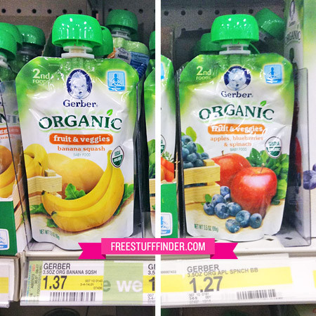 $0.57 (Reg $1.07) Gerber Organic Pouches at Target