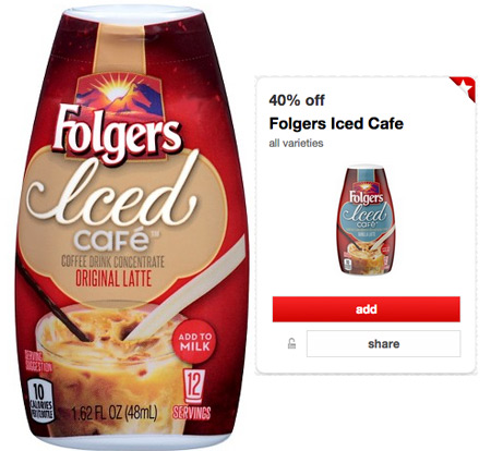 *HOT* 40% Off Folgers Iced Cafe Cartwheel Offer