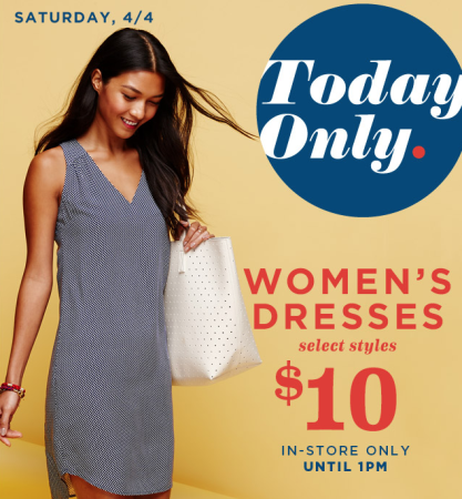 $10 Women's Dresses at Old Navy (Today Only, Until 1PM!)