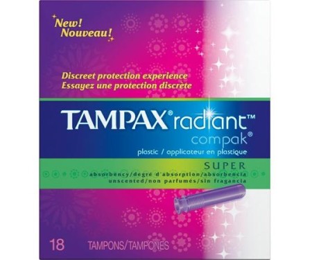 $2.22 (Reg $5.29) Tampax Radiant Tampons at Walgreens