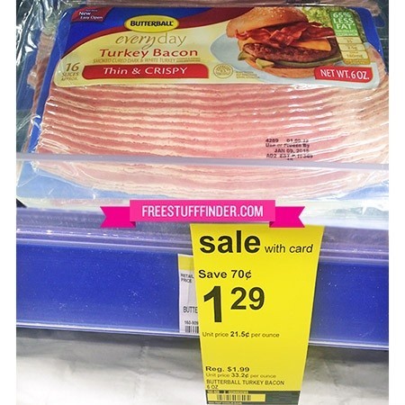 $0.34 (Reg $2) Butterball Turkey Bacon at Walgreens