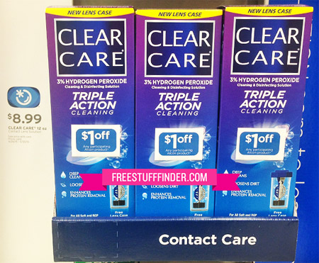 $2.99 (Reg $11.49) Clear Care Contact Solution at Walgreens