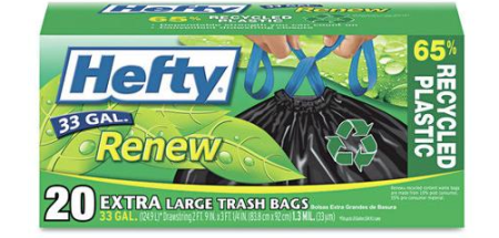 $1.52 (Reg $4.27) Hefty Renew Trash Bags at Walmart