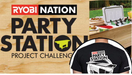 Free Ryobi Party Station T-Shirt + (Win $1,000 in Tools!)