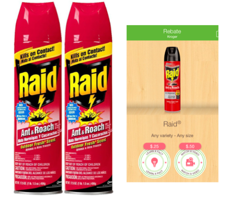 $2.59 (Reg $5) Raid Ant & Roach Spray at Kroger Affiliate Stores