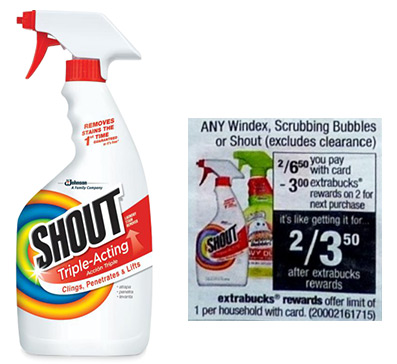 $0.75 (Reg $3.25) Shout Cleaning Products at CVS (Week 5/17)