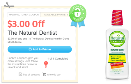 The Natural Dentist Rinse coupon