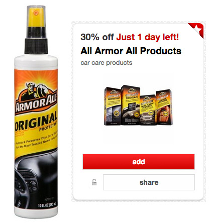 *HOT* 30% off Armor All Products Cartwheel Offer