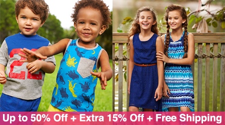 *HOT* Up to 50% Off + Extra 15% Off + Free Shipping at The Childrens Place