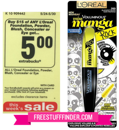 $1.29 (Reg $8.29) L'Oreal Miss Manga Mascara at CVS