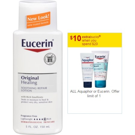 $1.00 (Reg $5.49) Eucerin Original Healing Lotion at CVS