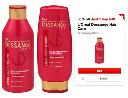 *NEW* 50% Off L'Oreal Dessange Hair Care Cartwheel