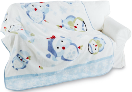 $6.00 (Reg $20) Owl Print Oversized Fleece Blanket + Free Store Pickup