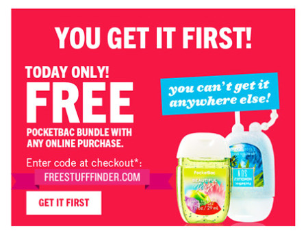 Free Bath & Body Works Pocketbac (Today Only)
