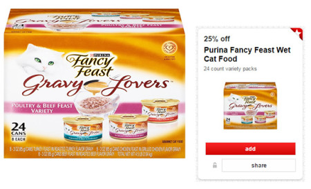 25% Off Purina Wet Cat Food Cartwheel + Deal