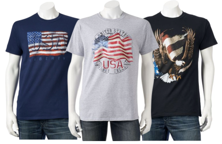 $2.83 (Reg $10) Men's Patriotic T-Shirts + FREE Pickup