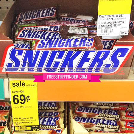 $0.35 (Reg $1.19) Snickers Candy Bars at Walgreens