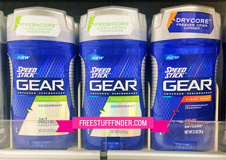 $0.49 (Reg $4.29) Speed Stick Gear Deodorant at Kroger