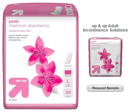 Free Sample Up & Up Pads or PurseReady Underwear