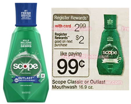 Free Scope Mouthwash at Walgreens