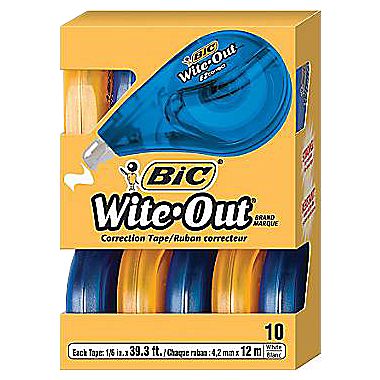 $1 Per Pack BIC Wite-Out Correction Tape + Free Store Pickup (6/5 Only)
