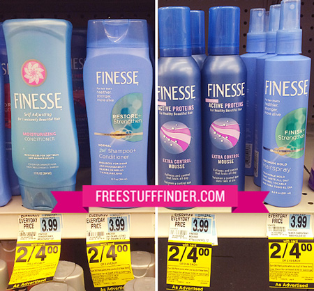 Free Finesse Shampoos & Conditioners at Rite Aid