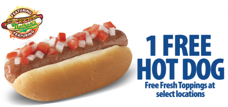 Free Nathan's Hot Dog at Racetrac