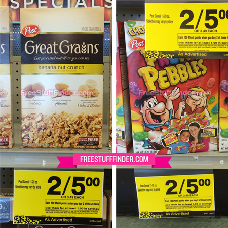 $1 (Reg $5.29) Post Cereal at Rite Aid