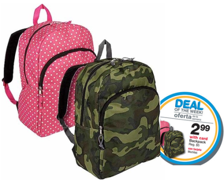 $2.99 (Reg $5) Backpacks at Walgreens - Last Day!