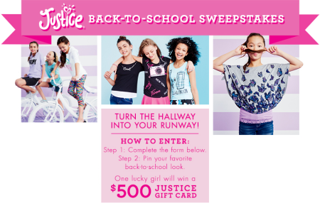 *HOT* Win $500 Justice Gift Card