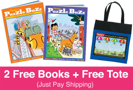 2 Free Puzzle Buzz Books + Free Tote Bag (Pay $2.98 Shipping)