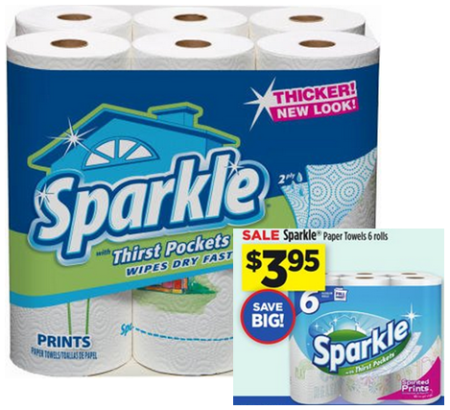 $0.50 Per Roll Sparkle Paper Towels at Dollar General