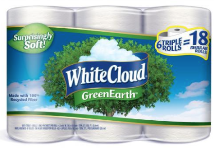 $0.15 Per Roll White Cloud Bath Tissue at Walmart