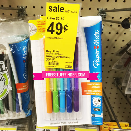 $0.49 (Reg $3) Paper Mate Grip Mechanical Pencils at Walgreens