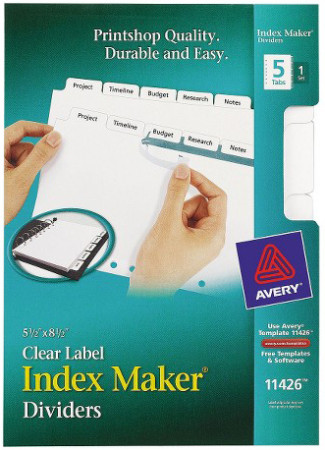 FREE Avery Index Maker Dividers