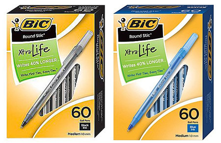 $3.00 (Reg $7.49) BIC Round Stick Pens 60-Pack at Staples