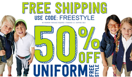 Buy 1 Get 1 For $0.08 + 50% Off Uniforms + Free Shipping (Today Only)