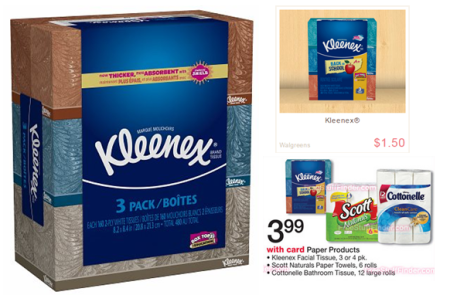 $0.58 per Kleenex Facial Tissue Box at Walgreens