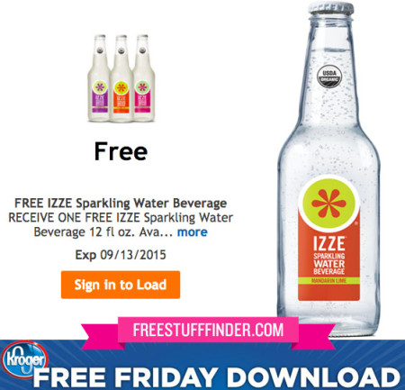 Kroger Friday Freebie: Izze Sparkling Water Beverage