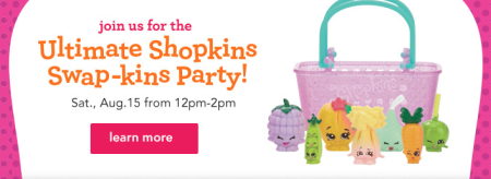 Free Shopkins Party Event at Toys R Us (8/15)