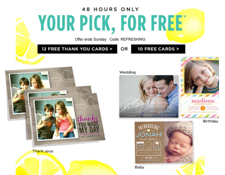 12 FREE Thank You Cards at Shutterfly (Just Pay Shipping)