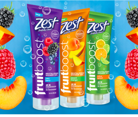 Free Zest Fruitboost Shower Gel (Select Costumers)