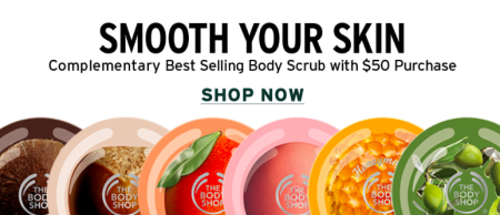 Free Body Scrub w/ $50 Purchase at The Body Shop