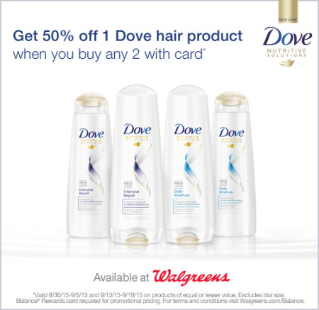 Walgreens: Buy 1 Get 50% Off Dove Hair Products